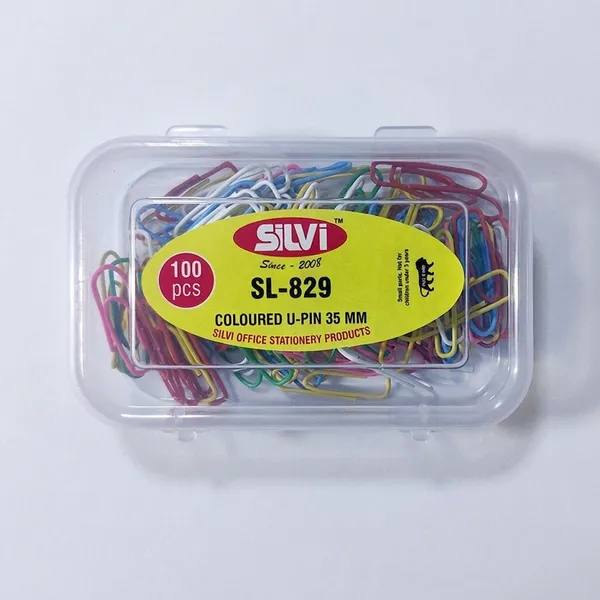 Silvi_Multicolour_Metal_U_Pins_35Mm_Set_Of_100_Pack_of_7