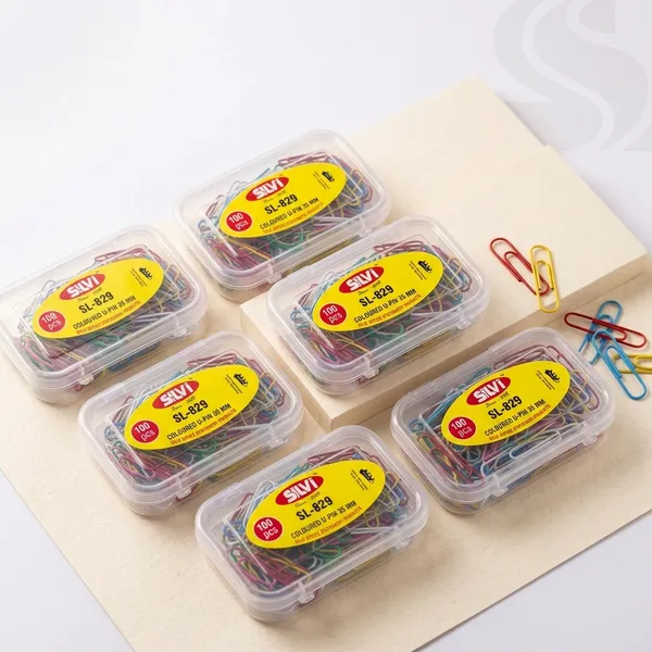 Silvi_Multicolour_Metal_U_Pins_35Mm_Set_Of_100_Pack_of_7