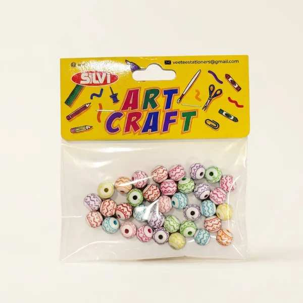 Multicolour_Printed_Round_Plastic_Craft_Beads_Pack_of_8
