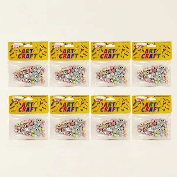 Multicolour_Printed_Round_Plastic_Craft_Beads_Pack_of_8