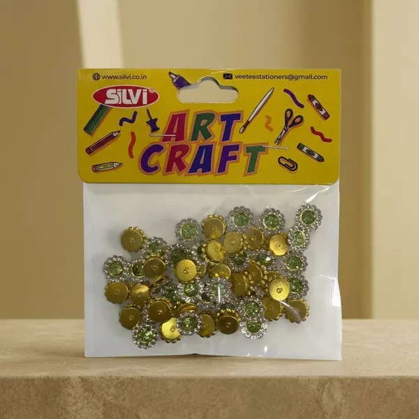 Gold_And_Silver_Floral_Craft_Embellishments_Pack_of_8