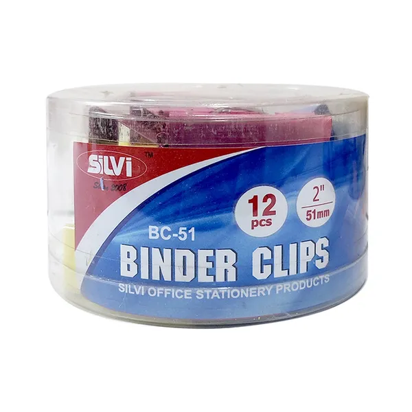 Silvi_2_Inch_Metal_Binder_Clips_12_Pieces_Pack_of_2