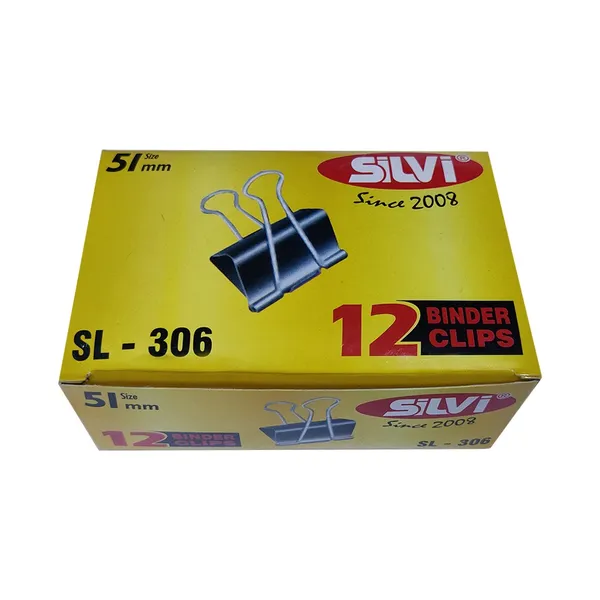 Silvi_51Mm_Metal_Binder_Clips_Pack_Of_12_Pack_of_2