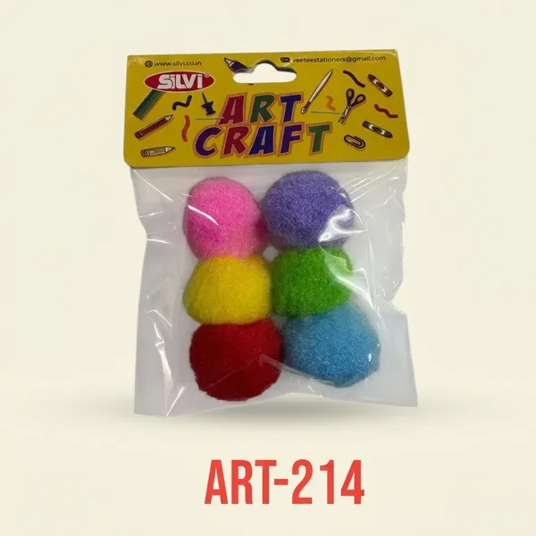 Multicolour_Woolen_Craft_Pom_Poms_Pack_Pack_of_8