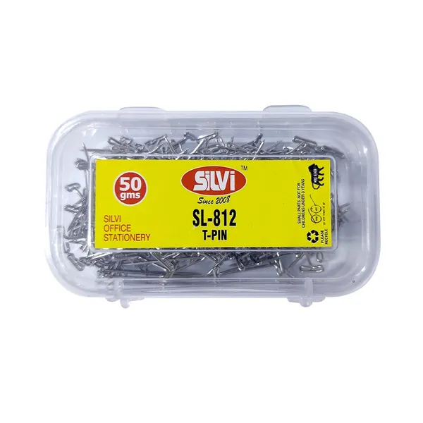 Silvi_Sl-812_Silver_Metal_T-Pins_50G_Pack_Pack_of_7