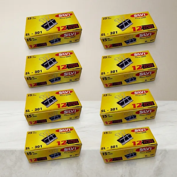 Silvi_15Mm_Metal_Binder_Clips_Pack_Of_12_Pack_of_8