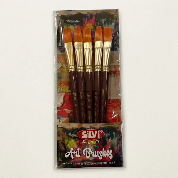 Silvi_Wooden_Five-Piece_Art_Brush_Set_For_Artists