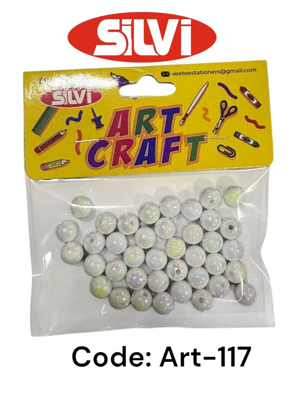 White_Round_Plastic_Craft_Beads_For_Jewellery_Making_Pack_of_8