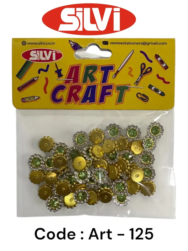 Gold_And_Silver_Floral_Craft_Embellishments_Pack_of_8