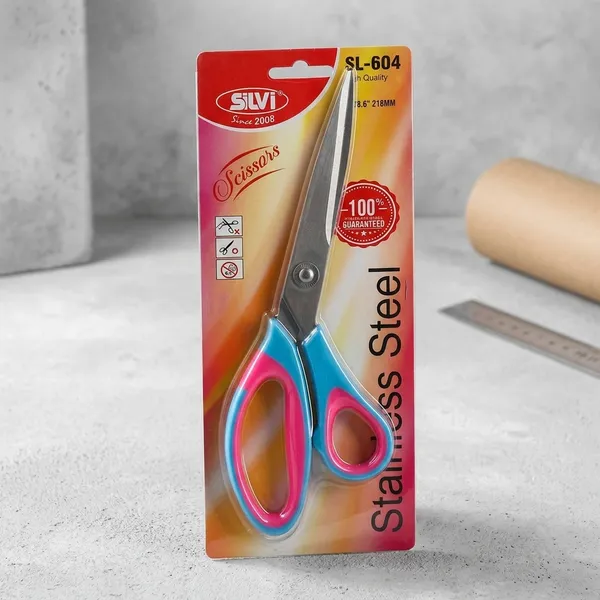 Silvi_Blue_Stainless_Steel_Scissors_With_Ergonomic_Handles_Pack_of_3