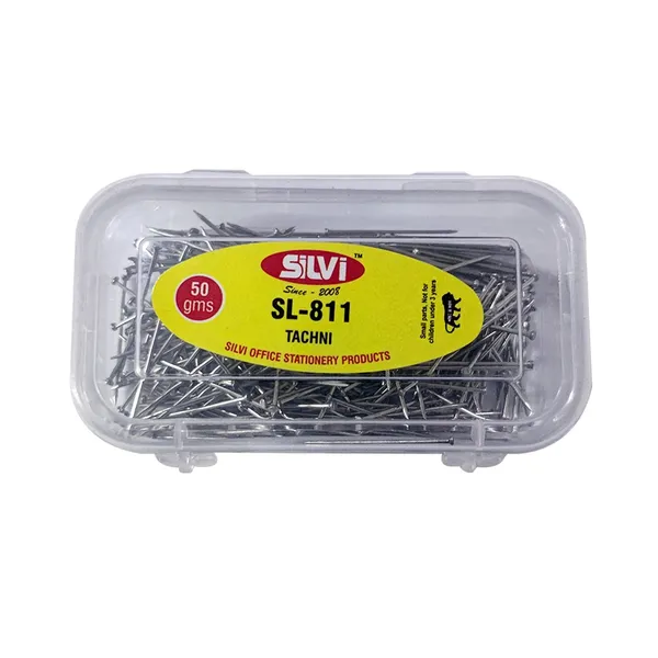 Silvi_Sl-R11_Metal_Drawing_Pins_50G_Box_Pack_of_8