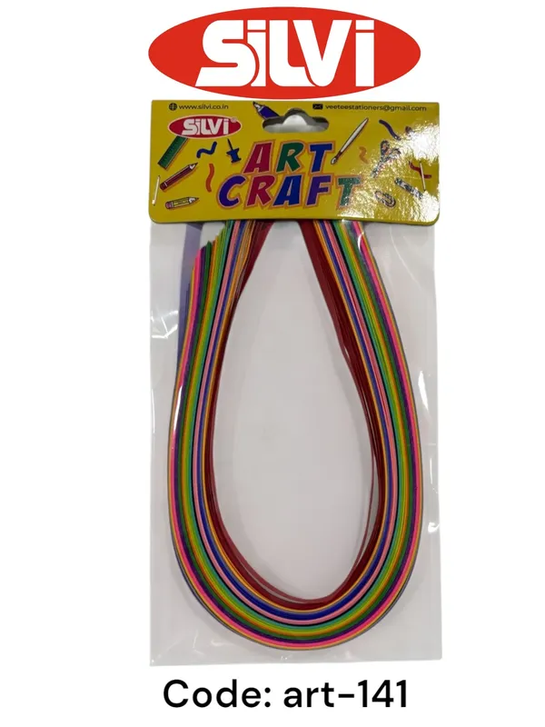Silvi_Multicolour_Paper_Art_Craft_Strips_Pack_of_8