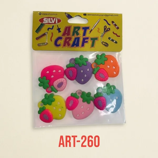 Pvc_Strawberry_Shaped_Decorative_Craft_Pieces_Pack_of_8