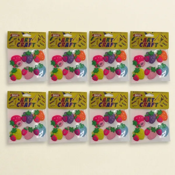 Pvc_Strawberry_Shaped_Decorative_Craft_Pieces_Pack_of_8