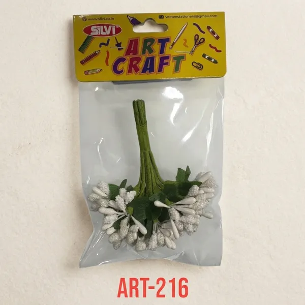 White_Artificial_Flower_Craft_Bunch_Pack_of_8