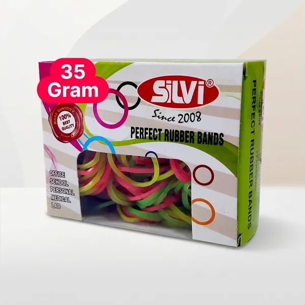 Silvi_Multicolour_Elastic_Rubber_Bands_35G_Pack_Pack_of_8