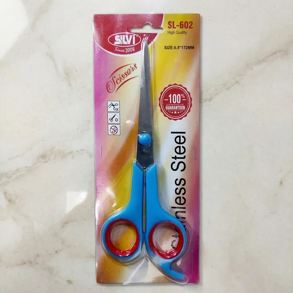Silvi_Blue_Stainless_Steel_Scissors_6.8_Inch_Pack_of_4