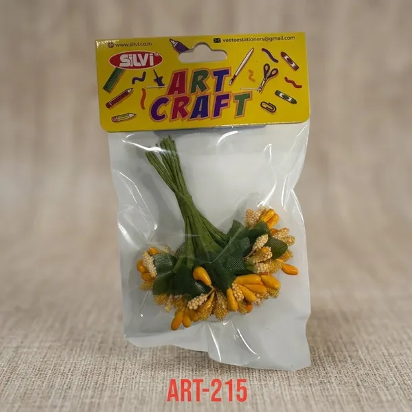 Yellow_Orange_Artificial_Flower_Stems_For_Crafts_Pack_of_8