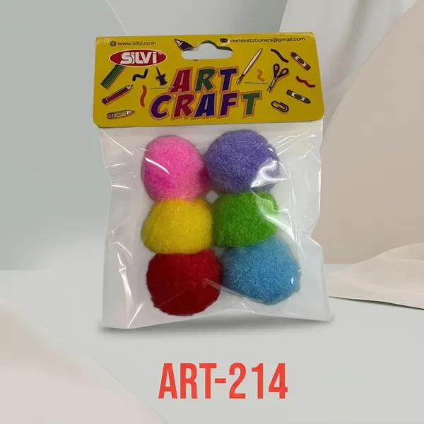 Multicolor_Fuzzy_Woolen_Craft_Pom_Poms_Pack_of_8