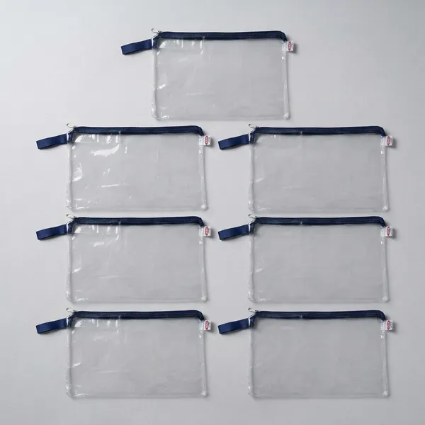 Clear_Plastic_Navy_Trim_Zipper_Pouch_Pack_of_7