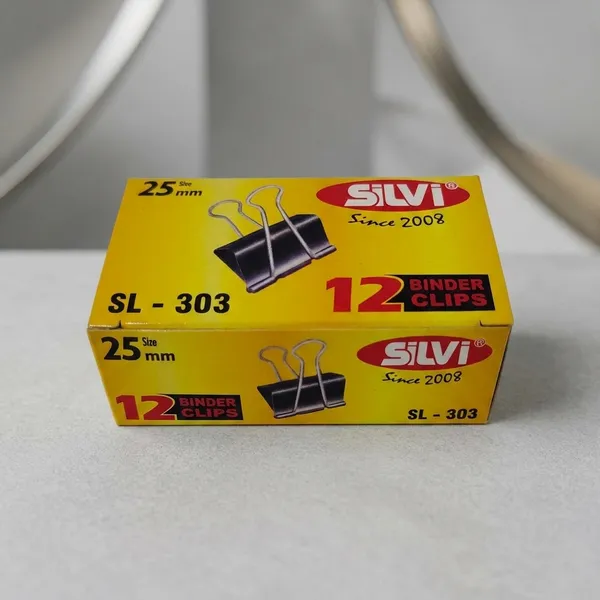 Silvi_25Mm_Metal_Binder_Clips_Pack_Of_12_Pack_of_3