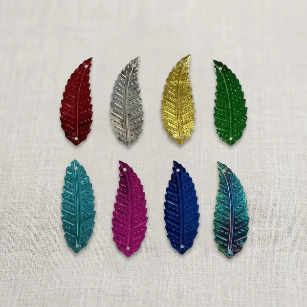 Multicolor_Embossed_Leaf_Charms_For_Jewellery_And_Crafts_Pack_of_8