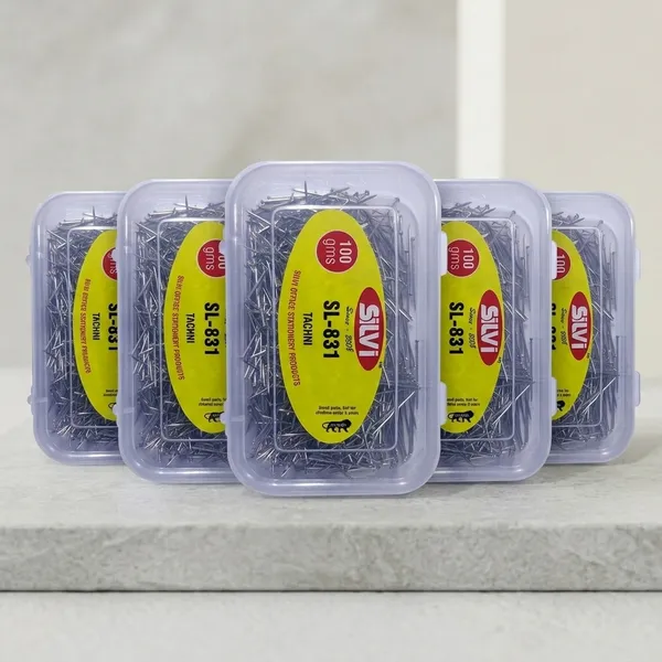Silvi_Sl-831_Metal_Drawing_Pins_100G_Box_Pack_of_5