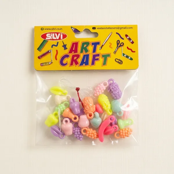 Silvi_Multicolour_Assorted_Craft_Charms_And_Beads_Pack_Pack_of_8