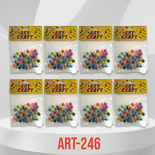 Multicolour_Striped_Decorative_Craft_Buttons_Pack_of_8