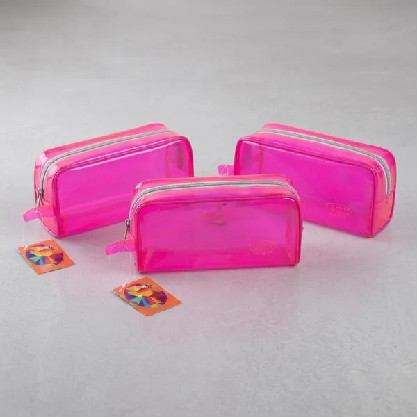 Pink_Pvc_Glossy_Zip_Pencil_Pouch_For_Students_Pack_of_3