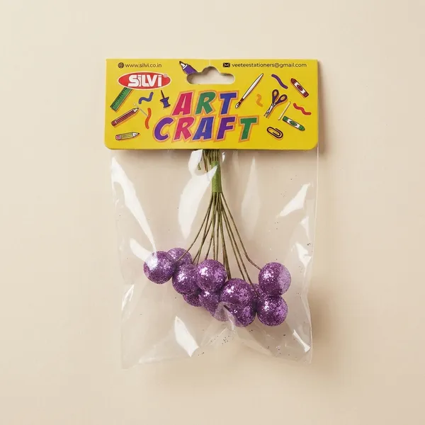 Purple_Glitter_Ball_Craft_Stems_For_Floral_Decoration_Pack_of_8