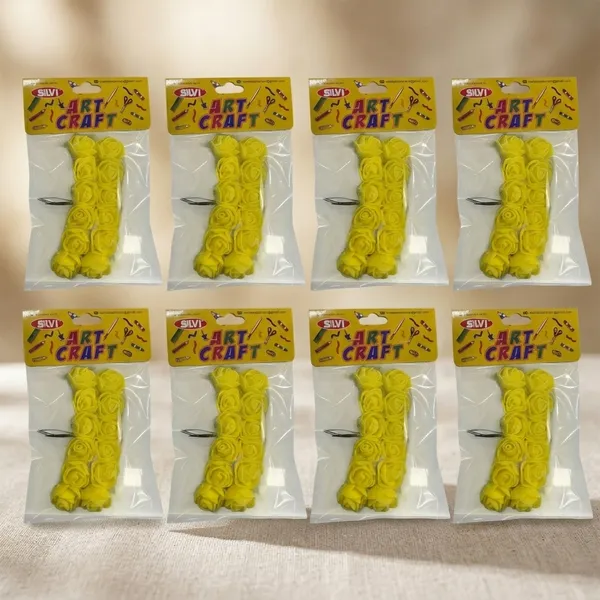 Yellow_Rose_Craft_Embellishments_Pack_Pack_of_8