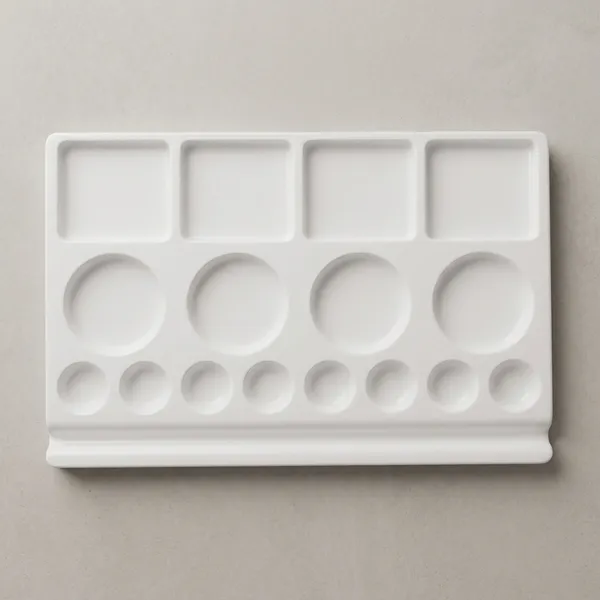 Silvi_White_Plastic_Multi-Well_Rectangular_Paint_Palette_Pack_of_3