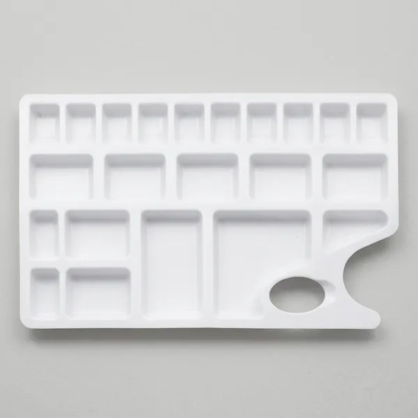 Silvi_White_Plastic_Multi-Well_Paint_Mixing_Palette_Pack_of_4
