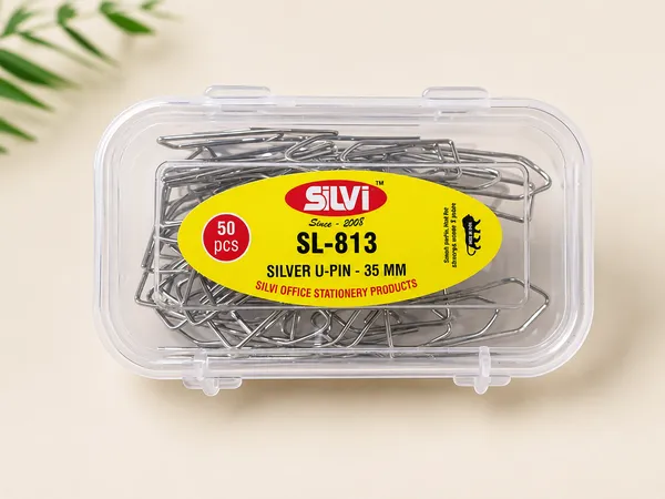 Silvi_Silver_Metal_U-Pins_35Mm_50_Pieces_Pack_of_8