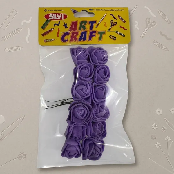 Purple_Rose_Layered_Petal_Artificial_Craft_Flowers_Pack_Pack_of_8
