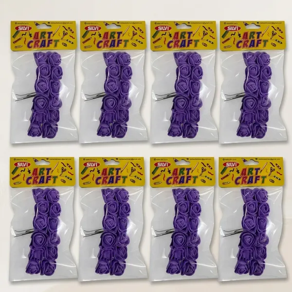 Purple_Rose_Layered_Petal_Artificial_Craft_Flowers_Pack_Pack_of_8