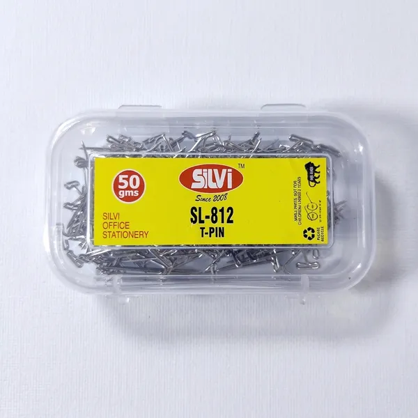 Silvi_Sl-812_Silver_Metal_T-Pins_50G_Pack_Pack_of_7