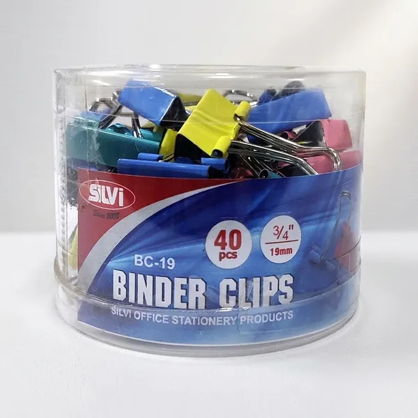 Silvi_19Mm_Assorted_Binder_Clips_40_Pieces_Pack_of_2