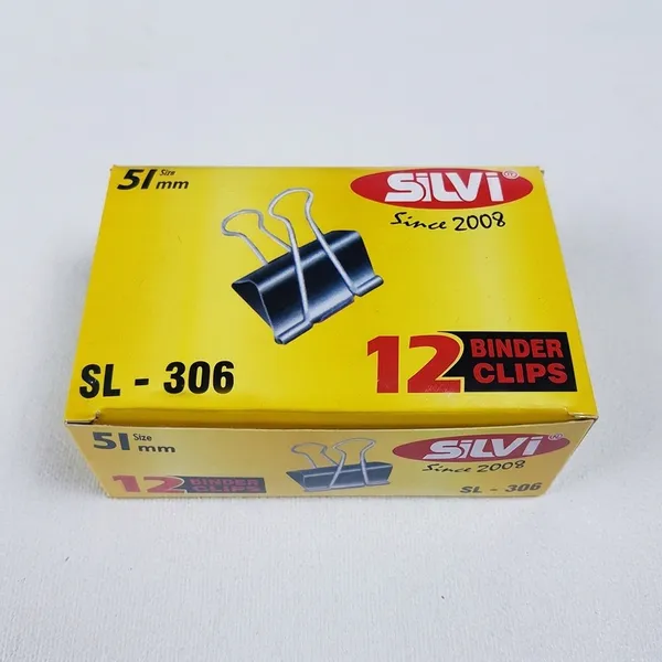 Silvi_51Mm_Metal_Binder_Clips_Pack_Of_12_Pack_of_2