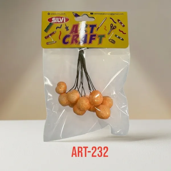 Orange_Glitter_Ball_Craft_Embellishments_On_Stems_Pack_of_8