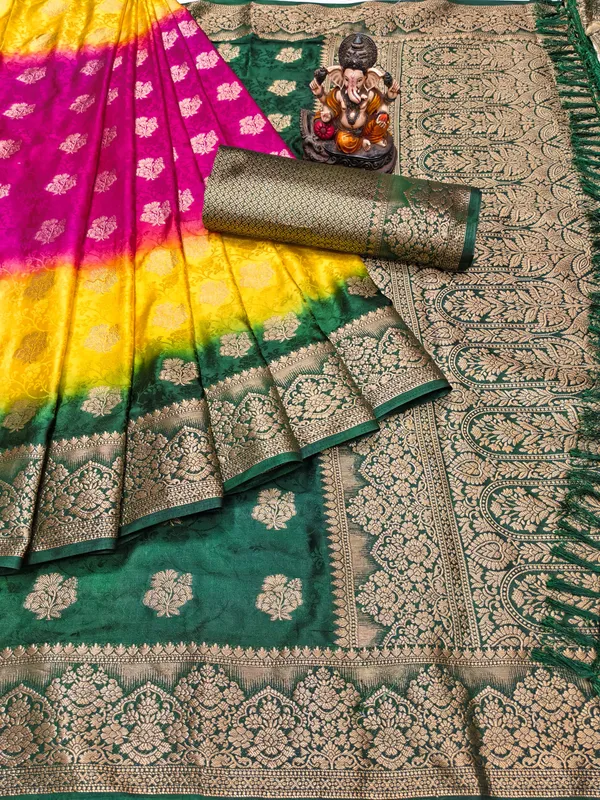 3D_Multi_Coloured_Dying_Premium_Soft_Satin_Silk_Saree