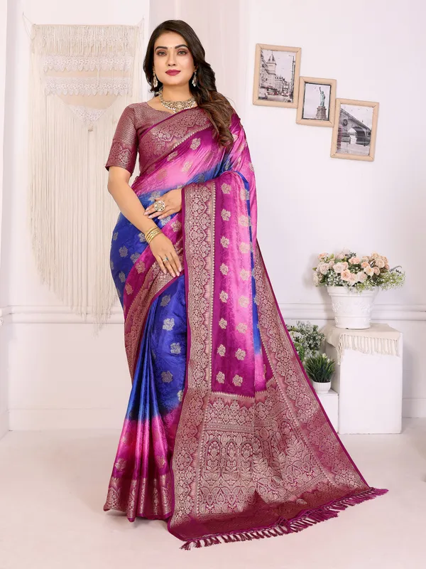 3D_Multi_Coloured_Dying_Premium_Soft_Satin_Silk_Saree