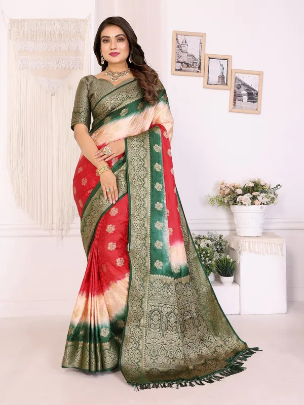 3D_Multi_Coloured_Dying_Premium_Soft_Satin_Silk_Saree