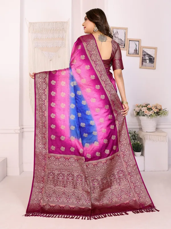 3D_Multi_Coloured_Dying_Premium_Soft_Satin_Silk_Saree