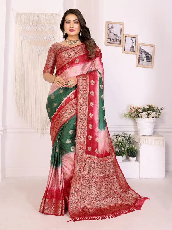 3D_Multi_Coloured_Dying_Premium_Soft_Satin_Silk_Saree