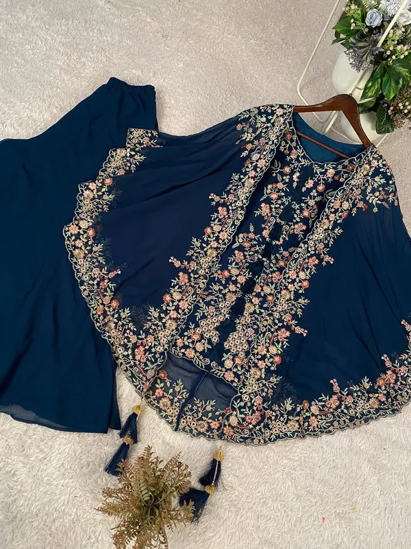 Blue_Embroidered_Kurta_Palazzo_Set_with_Dupatta