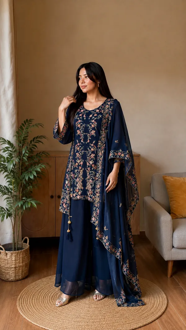 Blue_Embroidered_Kurta_Palazzo_Set_with_Dupatta