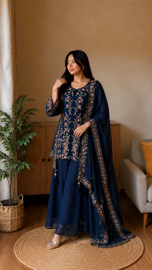 Blue_Embroidered_Kurta_Palazzo_Set_with_Dupatta