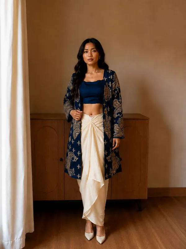 Blue_Floral_Embroidered_Jacket_with_Crop_Top_&_Cream_Dhoti_Pants_Set